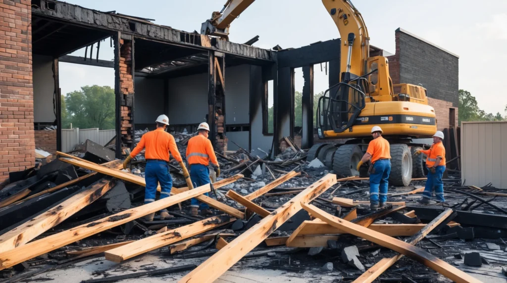 Burnt Structure Demolition Ensuring Safety Before Rebuilding