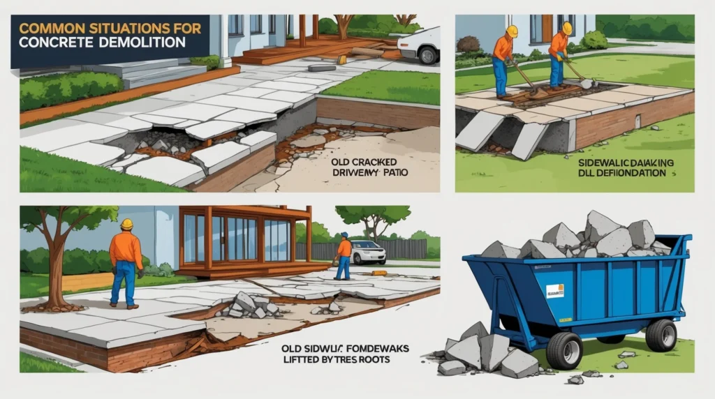 Common Situations That Call for Concrete Demolition