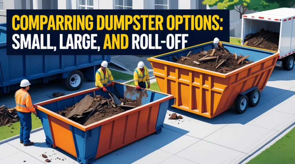 Comparing Dumpster Options: Small, Large, and Roll-Off