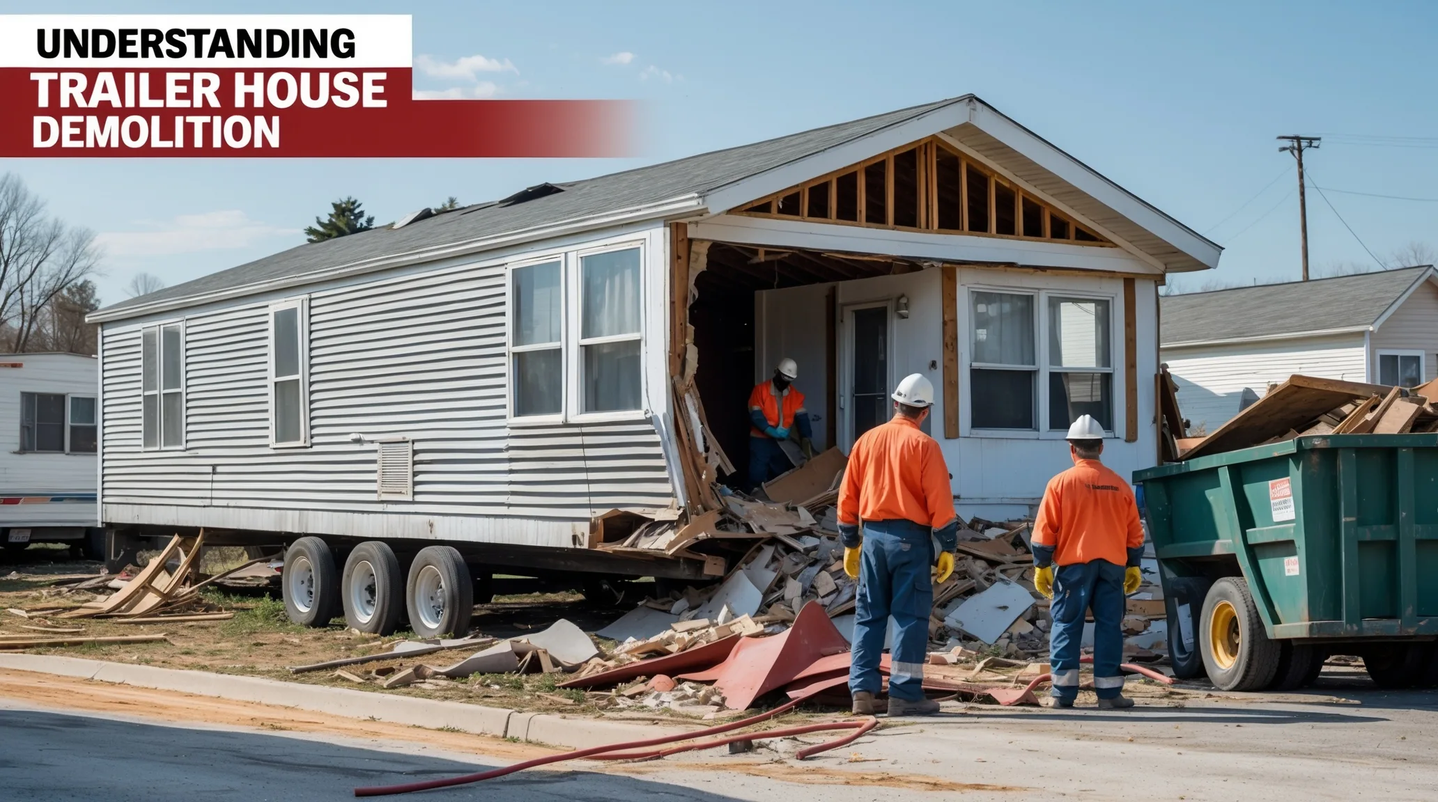 trailer house demolition
